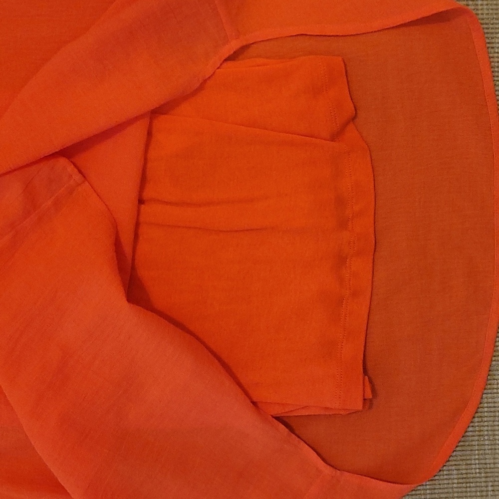 Joie Women's Orange V-Neck Top - Picture 5 of 8